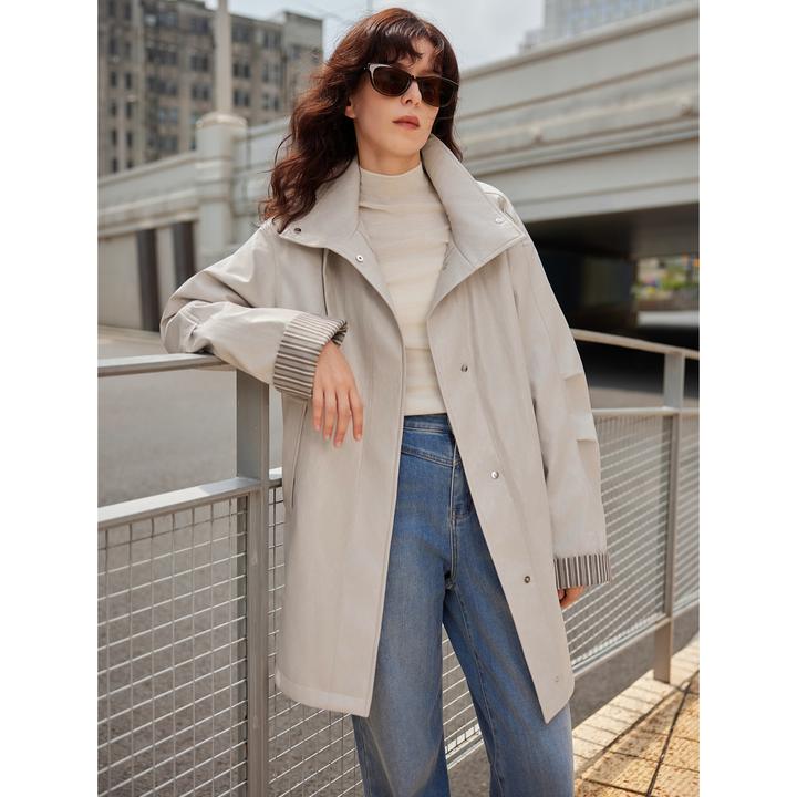 ELLE女装90白鸭绒工装风羽绒服25冬季新款通勤夹克短外套EY53311