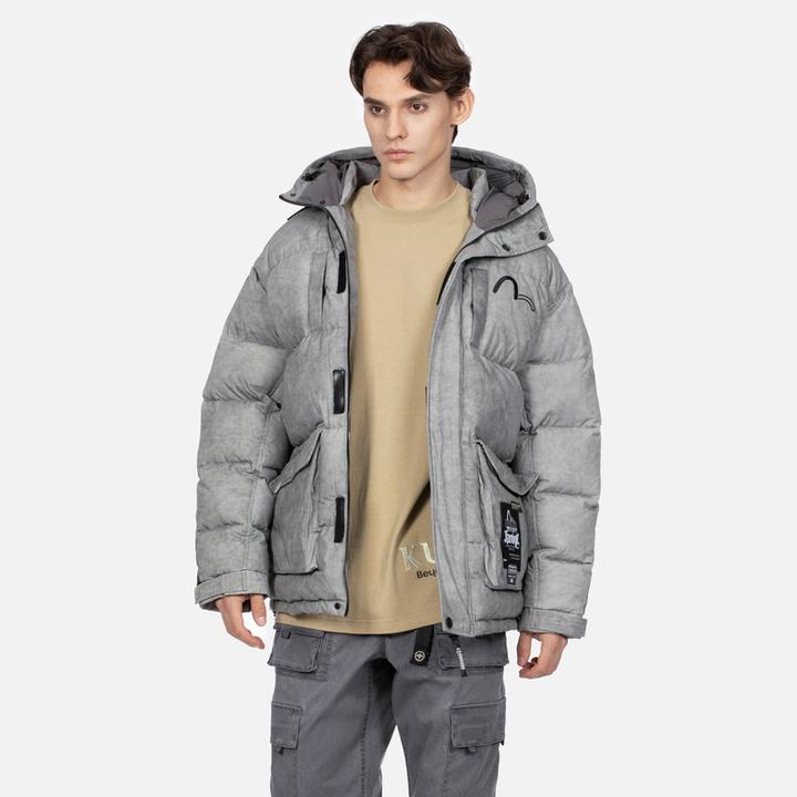 EVISUKURO男士家花刺绣保暖鸭绒羽绒服夹克男2EAGNM3NJ5096LFCT