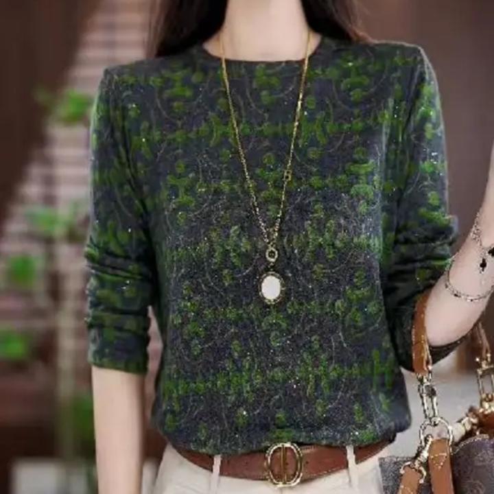 秋冬新款洋气欧货内搭打底衫高级感遮肉显瘦时尚圆领百搭长袖上衣