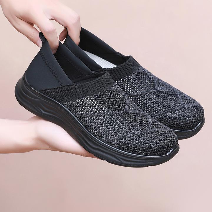 2025年新款夏季透气休闲鞋两穿网面鞋爸爸鞋软底防滑黑色轻便网鞋