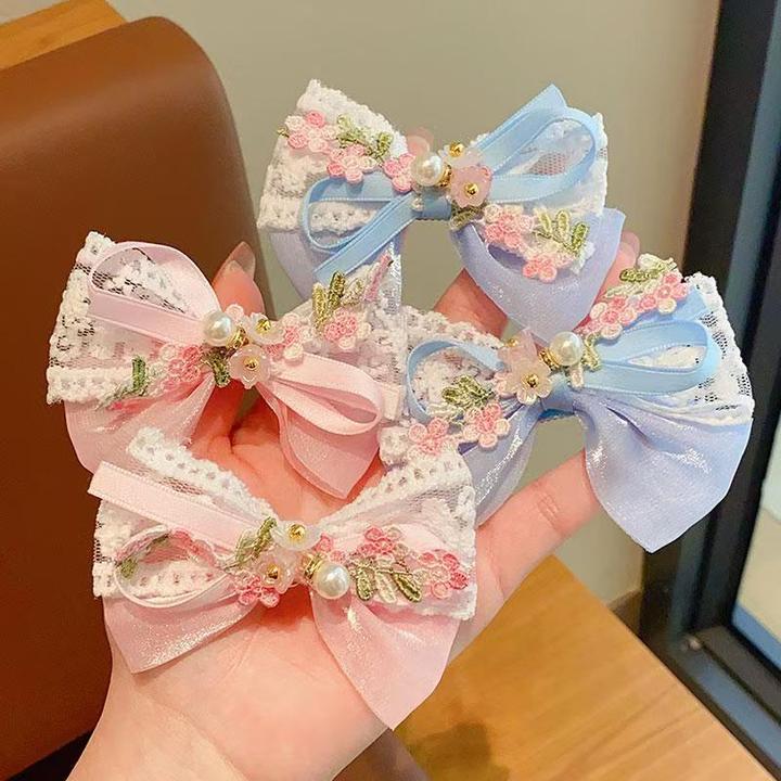 K601-K700服装辅料蝴蝶结DIY配饰装饰花手工制作仿真假花布贴花边