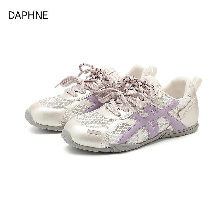 达芙妮德训鞋女款2025秋季新款平底透气网面运动鞋时尚休闲鞋