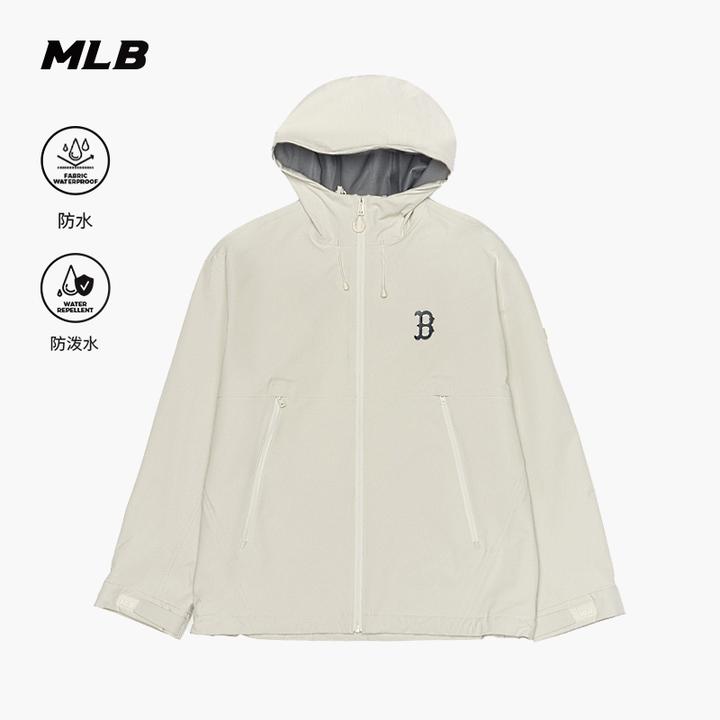 MLB官方 流光风纯色冲锋衣防水防泼水夹克外套25秋季新款WJB07