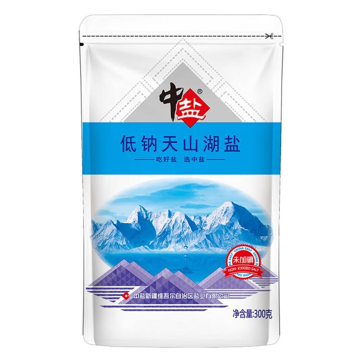 中盐新疆低钠天山湖盐 300g*4包 未加碘 品质健康