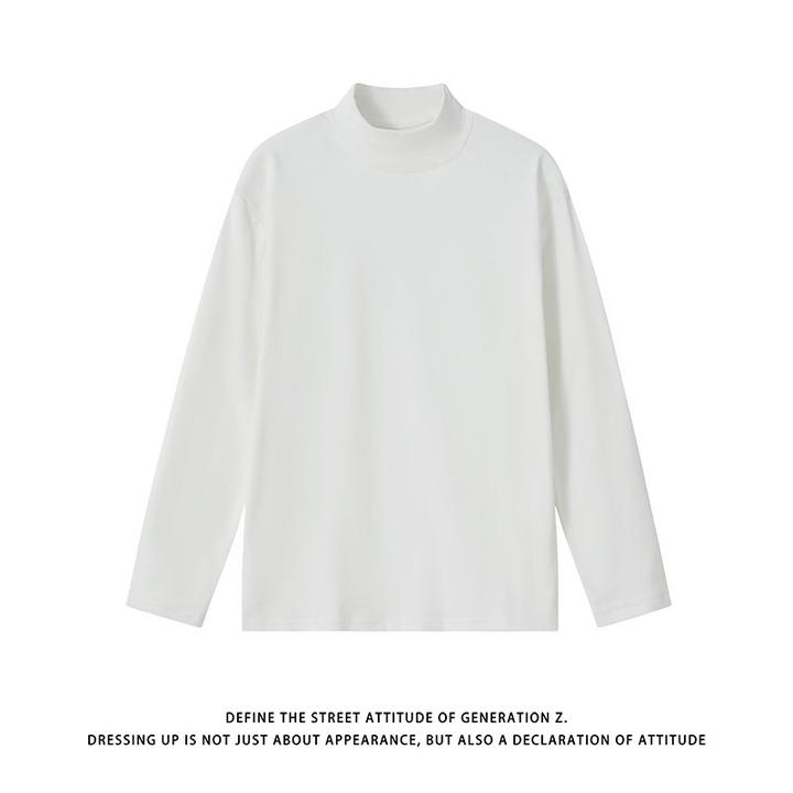 【现货+怕冷必入】男女双面德绒内搭保暖半高领打底衫男长袖t恤上衣