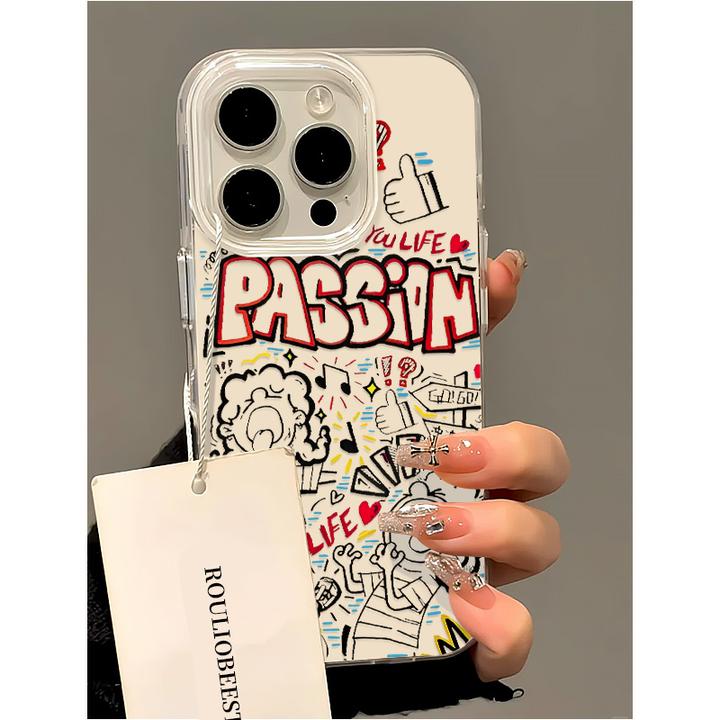 BANCA人生需要passion适用iPhone16大孔手机壳华为vivo小米15oppo