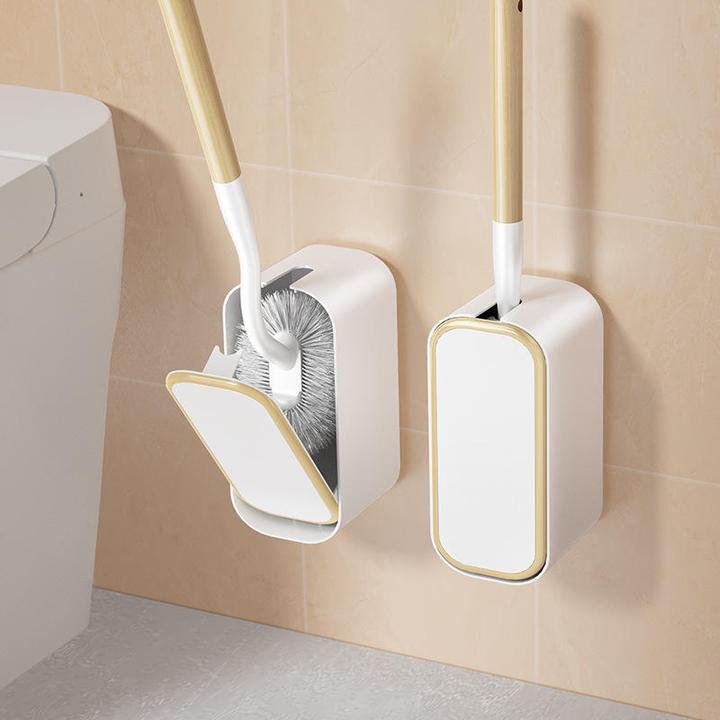 家用马桶刷带底坐长柄上墙式壁挂卫生间可沥水清洁刷洗厕所的刷子