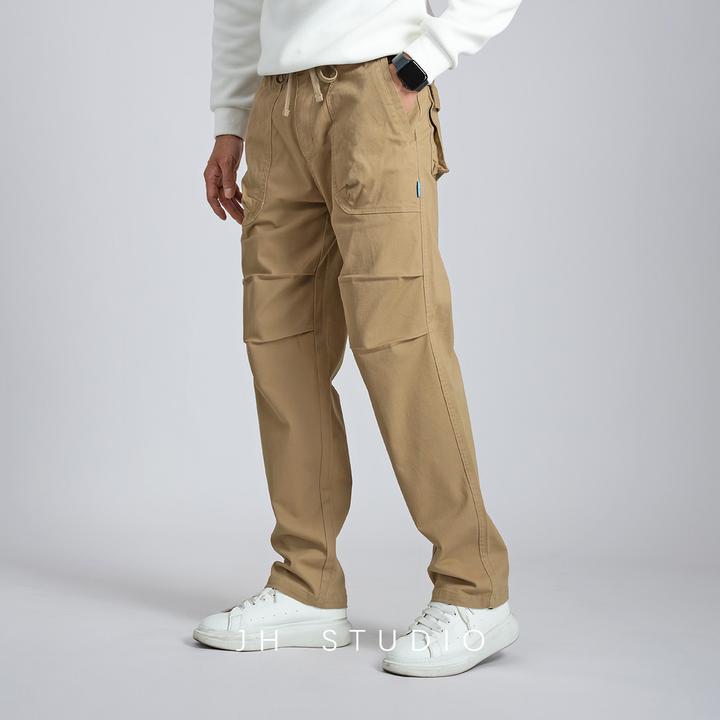Cardanro/卡丹路男女款纯棉工装裤柔软亲肤多口袋长裤男士直筒裤