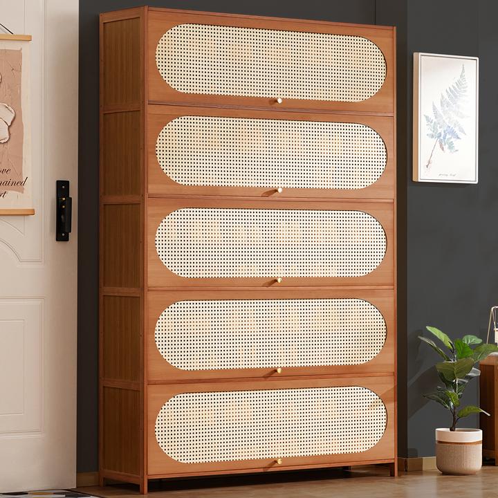 鞋架子多层家用门口入户鞋柜出租房简易室内收纳带门防尘好看置物