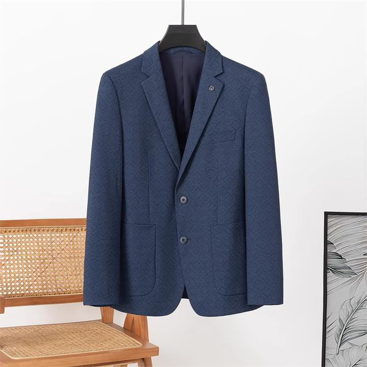【退货补运费】品牌撤柜春秋季男士纹理格商务休闲西服外套1W021