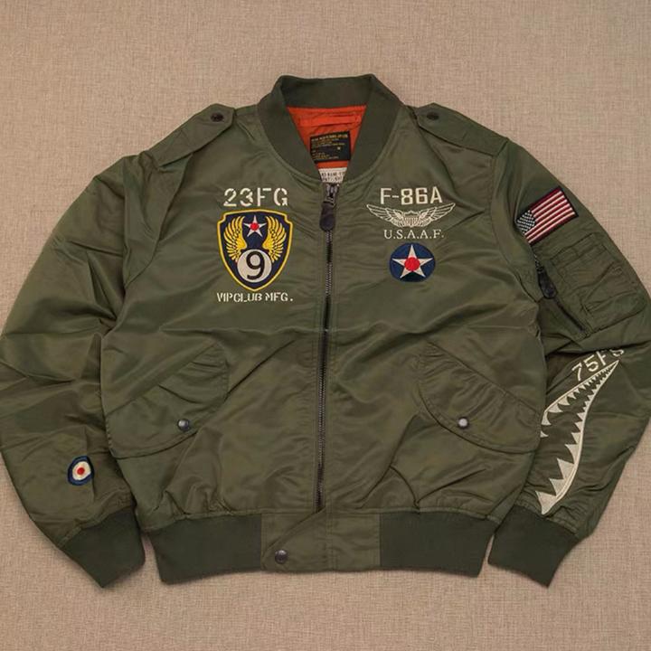 时尚男飞虎队风格棒球服工装夹克外套上衣