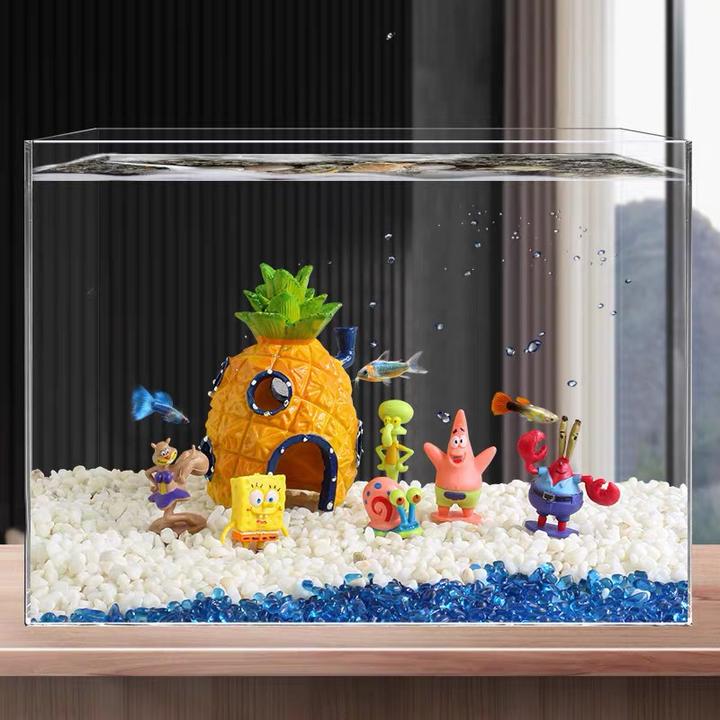 海绵宝宝菠萝屋鱼缸造景
