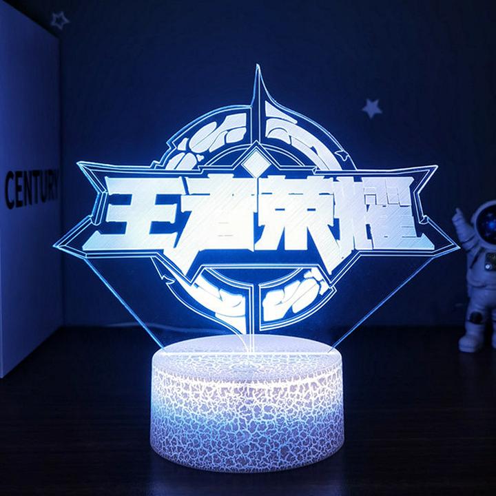 动漫周边王者荣耀手游系列创意3D小夜灯礼品台灯LED卧室床头台灯