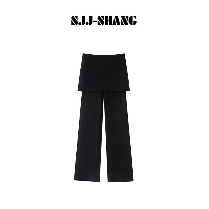 SJJ-SHANG【魔法垂垂裤】重磅乱麻纹理针织加绒锁温休闲裤q136211p