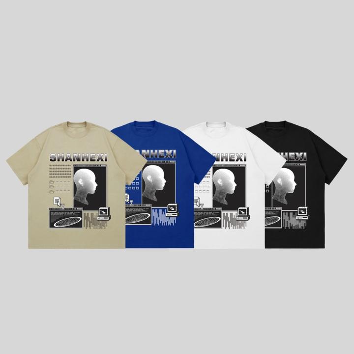 夏季新款短袖t恤男女宽松百搭美式休闲高街嘻哈潮牌重磅260克上衣