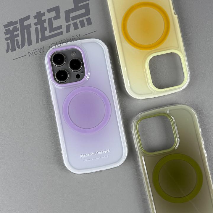 适用苹果16promax手机壳多巴胺晕染渐变磁吸iphone15新款14pro软
