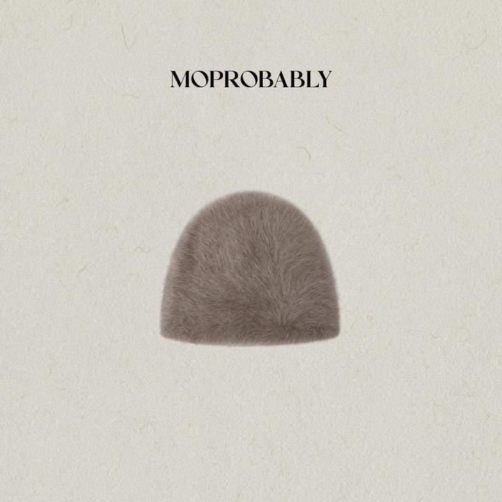 Moprobably李予诺 时尚气质百搭个性保暖毛毛帽L5440010