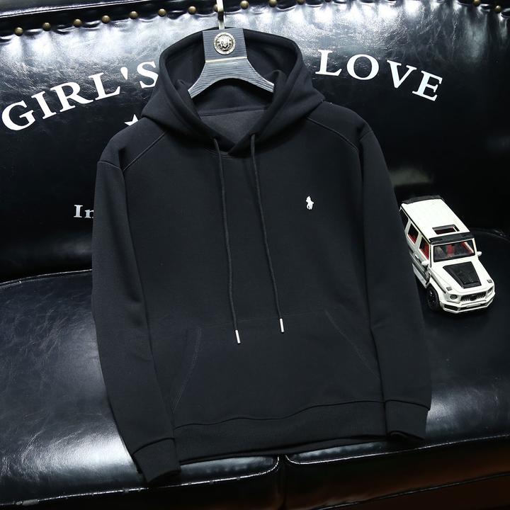 希敦纽勒男士卫衣潮牌时尚简单刺绣标欧货不起球连帽套头小衫男