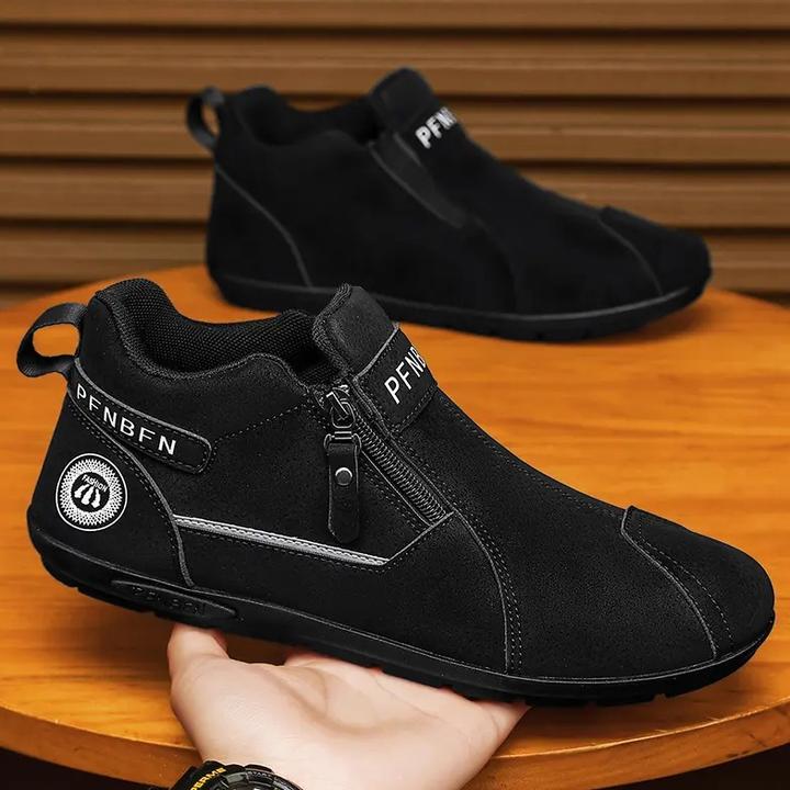 高帮大码五指豆豆鞋男鞋加绒棉鞋男简约男士男士冬季户外登山棉鞋