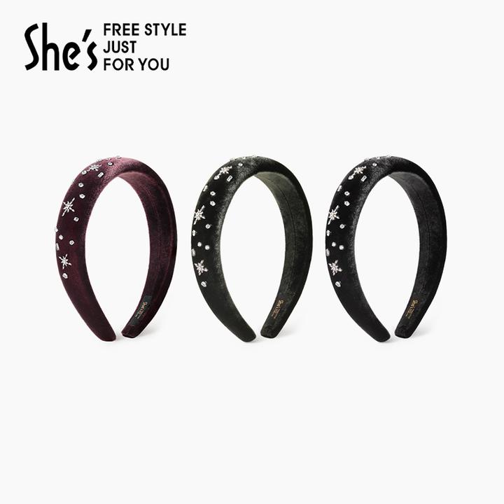 shes茜子巴比耶序曲轻奢原创优雅丝绒高级感发箍头箍高颅顶头饰