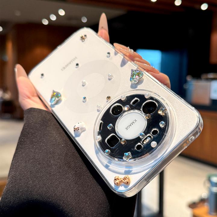 水钻Kitty猫适用华为mate80手机壳新款mate80promax奢华可爱透明p