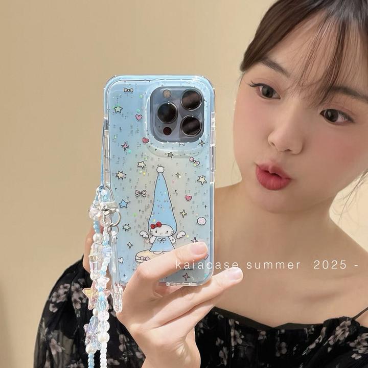 少女心亮片星星kitty猫适用苹果16promax手机壳iPhone15新款14pro