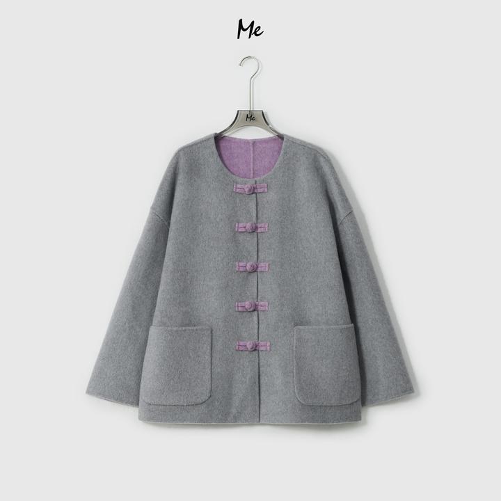 ME【阿拉善之秋】天丝绵羊毛混纺双面穿国风改良一手长大衣MESA0731