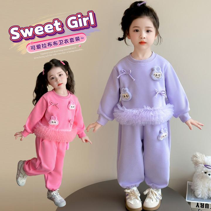 女童秋装套装新款儿童春秋季休闲卡通宝宝两件套3-6岁小女孩衣服