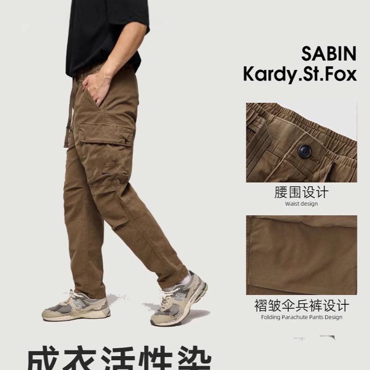 成衣染休闲款|2024秋冬加厚新款多口袋高级感男士裤子秋冬款男ins