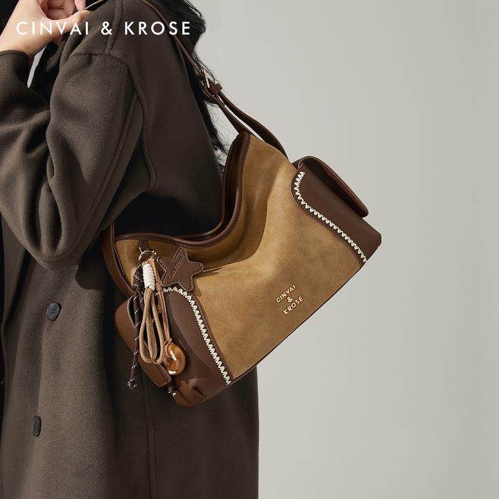 【CinvaiKrose旗舰店】托特包包女款爆款2025新款通勤腋下斜挎包冬
