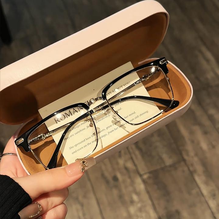 黑框半框眉毛眼镜男款大框近视眼镜框方框可配有度数斯文眼睛镜框