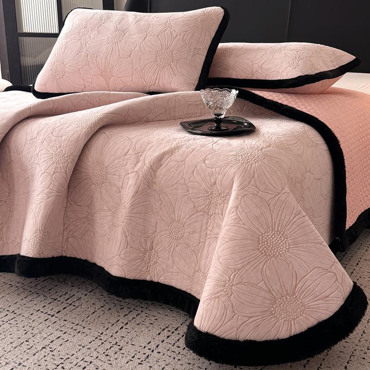 2026新款牛奶绒床盖单件冬季珊瑚绒夹棉床护垫加绒加厚单双人床单