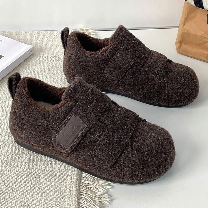 灰色低帮时尚潮流韩版百搭学院魔术贴加绒保暖港风休闲款小众板鞋