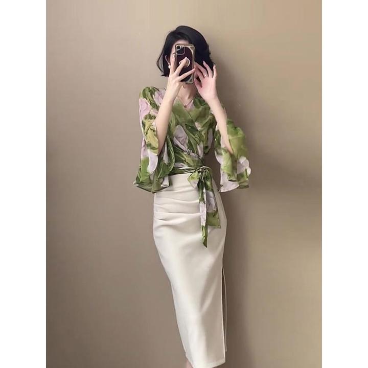 气质女神范别致绝美职业衬衫轻熟御姐两件套装连衣裙子质感高级感