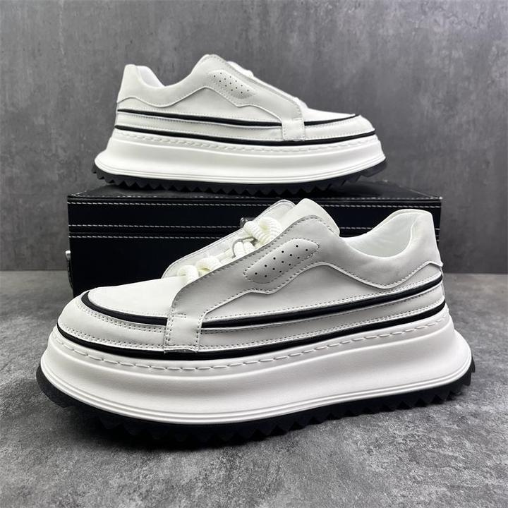 2025春季新款男鞋厚底百搭运动鞋男时尚潮流高端板鞋青少年小白鞋