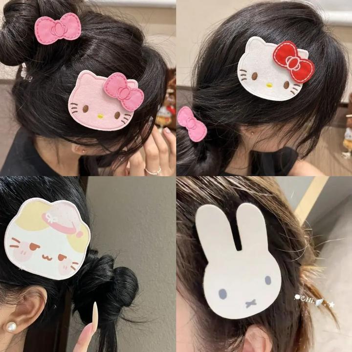 甜美kitty刘海贴可爱少女棉花糖猫碎发贴魔术贴无痕发饰ins少女心