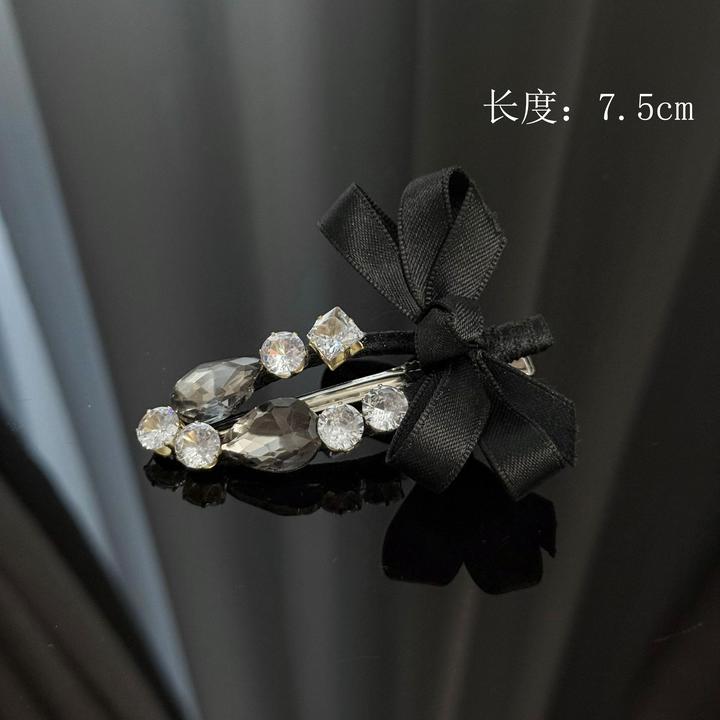 BAOSHATI/宝莎缇F-388蝴蝶结领结满钻侧边鸭嘴夹