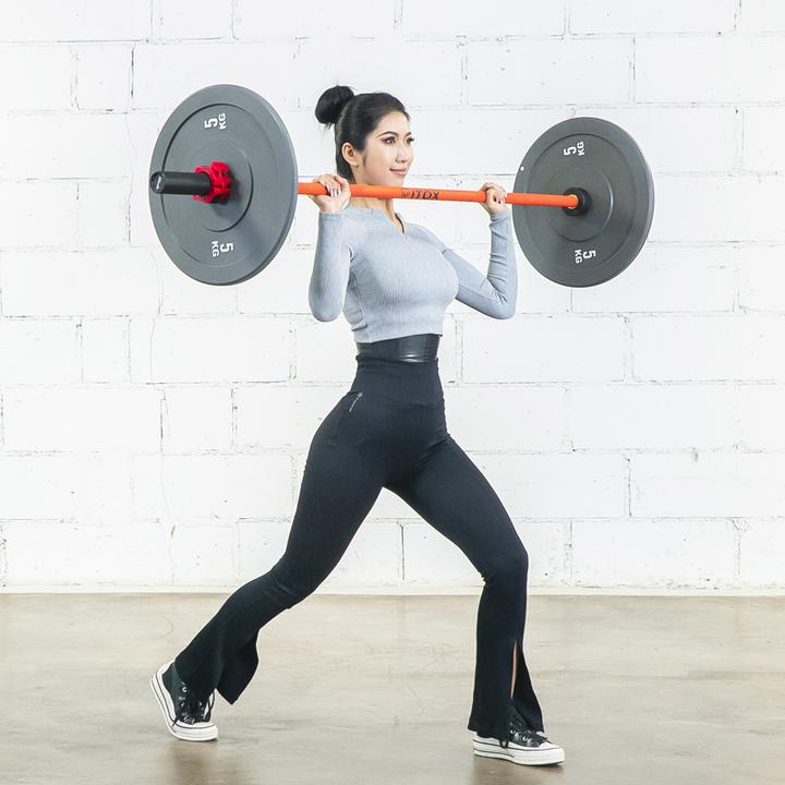 杠铃杆商用臀推硬拉奥杆轻型女子热身杠铃72寸深蹲铝制彩色杆健身