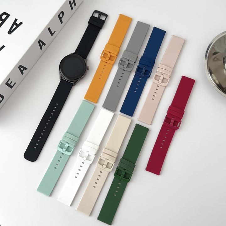 适用华为手表Watch5/4表带GT5/4Pro小米系列硅胶腕带柔软运动简约