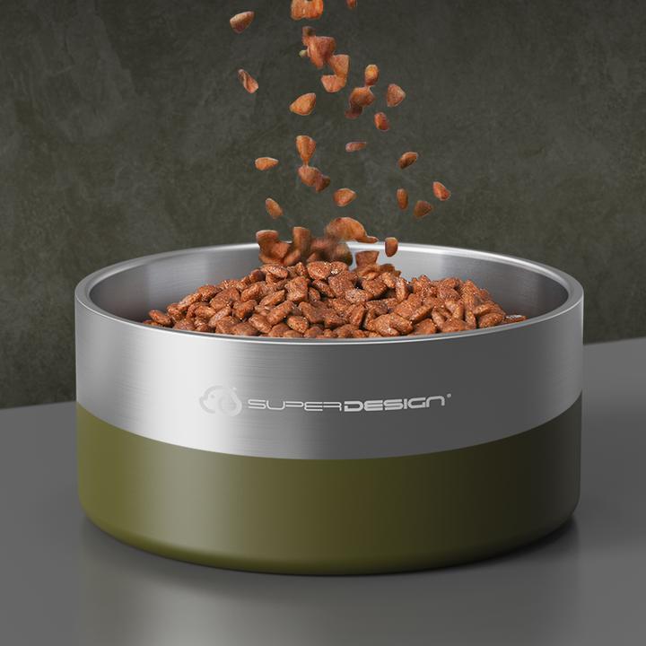 休普狗碗狗食盆304不锈钢狗碗宠物猫碗饭碗护颈大小型犬喝水盆