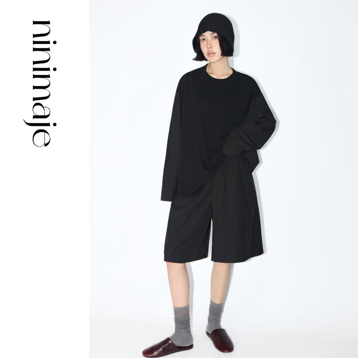 NanBeiBei '好穿套装-裤子'极简设计款宽松百搭全松紧短裤 5705