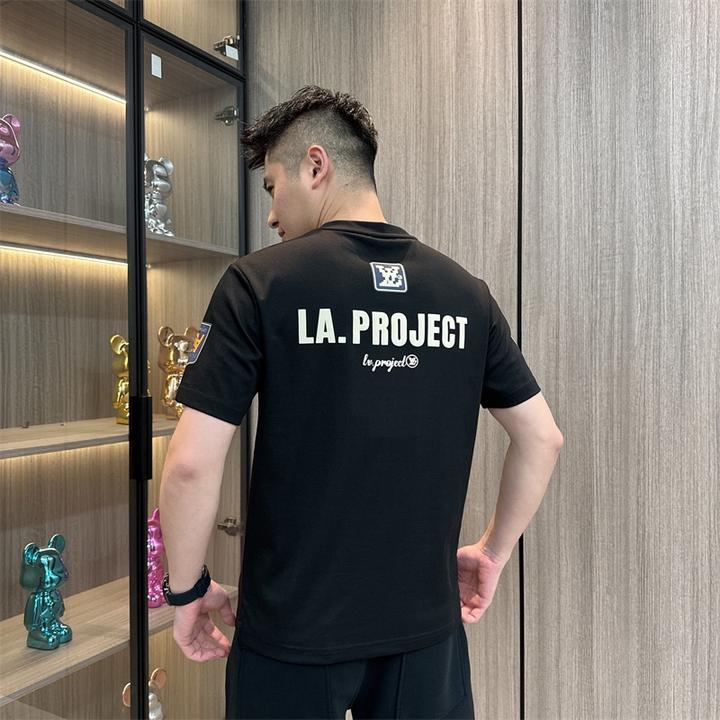 夏季潮牌短袖t恤男士韩版修身百搭半袖青年时尚印花圆领纯棉体恤