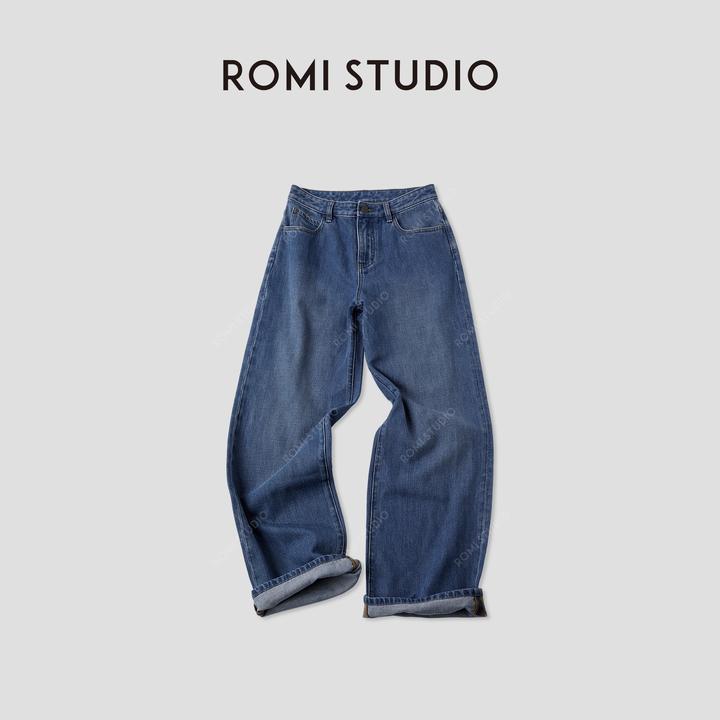ROMI STUDIO“复古日常”英国高士线经典酵洗直筒牛仔裤RWCAXA5431