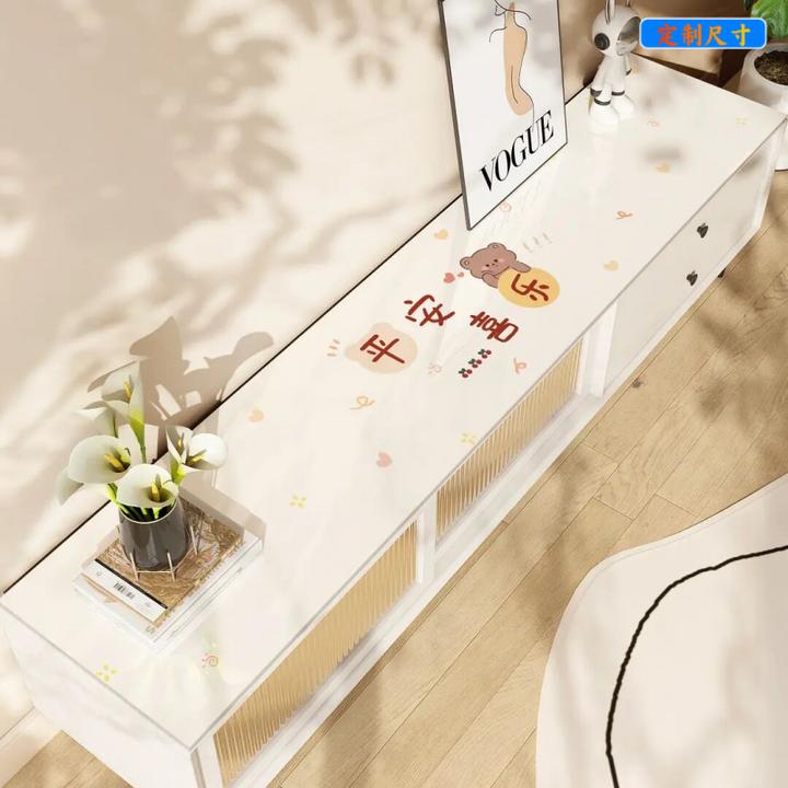 电视柜桌垫长条桌布轻奢高级感裁剪PVC玄关餐边柜鞋柜台面保护垫