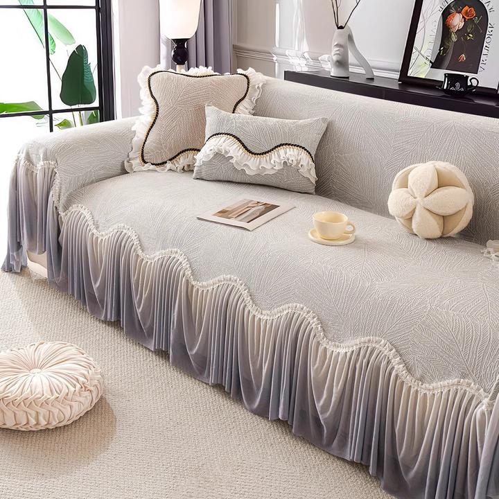 法式流苏沙发巾四季通用雪尼尔新款高级感沙发套罩防滑全盖毯坐垫