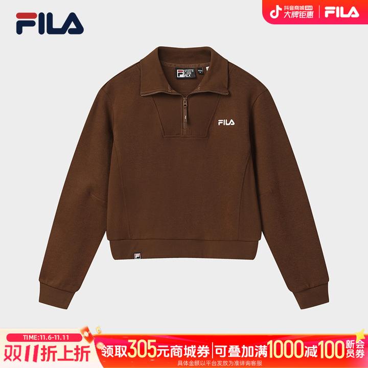 【双12双旦狂欢季】斐乐女装【翻领舒适显瘦】时尚运动卫衣F11W549204