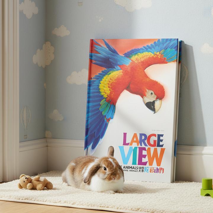 地板大书炫彩动物0-3岁绘本百科全书大小能目测动物书认知双十一