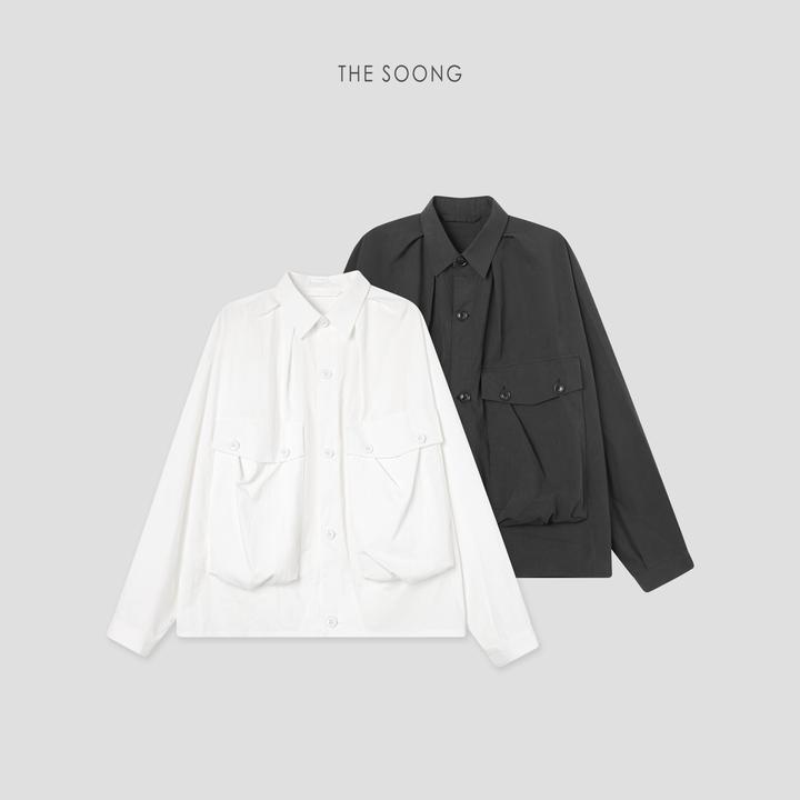 THESOONG|"廓形自洽"经典舒适肤感polo翻领夹克外套HWWT7414