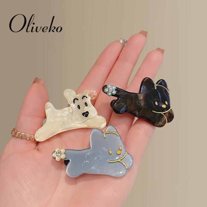 醋酸可爱小狗发夹韩国品质发饰2025新款碎发刘海夹侧边夹鸭嘴夹女