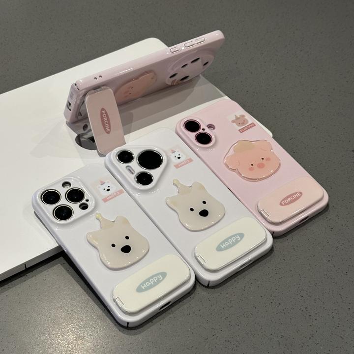 夕与空狗狗贴片西高地支架苹果16手机壳华为P70oppo小米15vivo